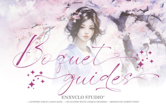 Bouquet Guides Font: A Romantic Script for Digital Branding