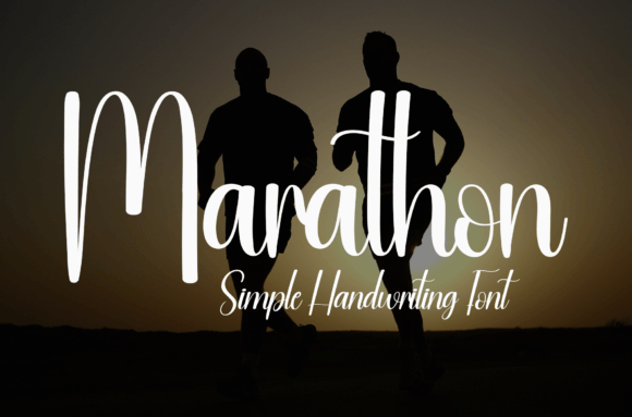 Marathon Handwritten Font for Invitations & Craft Labels