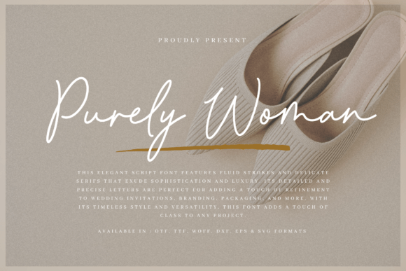 Purely Woman: A Refined Script Font for Luxury Branding