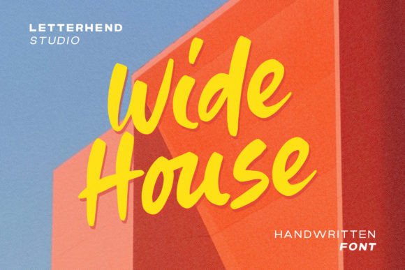 Wide House: A Playful Handwritten Font for Warm Brand Identities